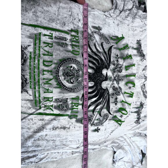Affliction X-Large Graphic Tee True & Trademark Eagle Design Cotton Blend - Picture 5 of 5